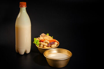 Makgeolli rice wine is a Korean fermented alcoholic beverage traditional drinks. 
Korean alcoholic...
