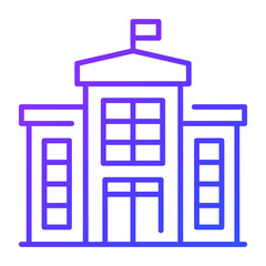 police station building vector illustration isolated on white background. Architecture business concept.