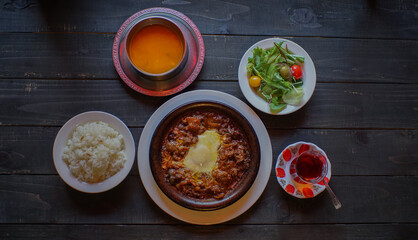 egg and meet mix soup