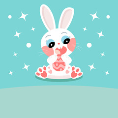 Some Bunny Loves You. Happy Easter Bunny. Bunny Ears. Cute print. Rabbit Vector
