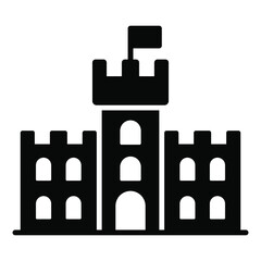 palace building vector illustration isolated on white background. Architecture business concept.