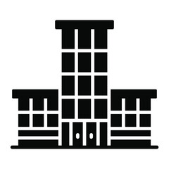 business center building vector illustration isolated on white background. Architecture business concept.