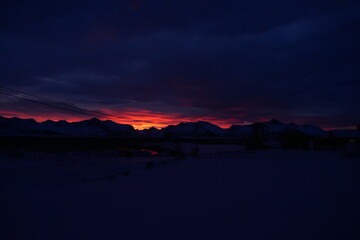 sunset over the river