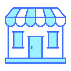 store building vector illustration isolated on white background. Architecture business concept.