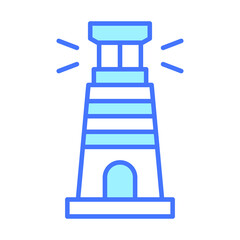 lighthouse building vector illustration isolated on white background. Architecture business concept.