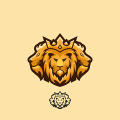 Lion head animal design vector