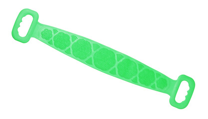 Green silicone double sided back scrubber massager
