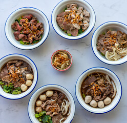 Thai Mixed River Boat Noodles Etc.