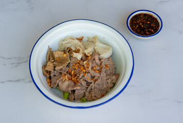 Thai Mixed River Boat Noodles Etc.