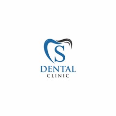 Letter s tooth logo design