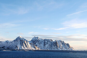 snow capped mountains