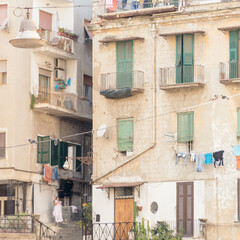 Fototapeta na wymiar rues de la vieille ville de Naples en italie