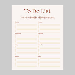 To do list, planner pages, bullet journal