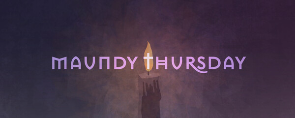 Maundy Thursday with candle. Known as Service of Shadows, or Tenebrae. Symbolic of the Passion of the Christ