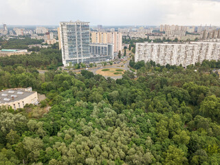 Fototapeta na wymiar Kyiv city. Aerial drone view.