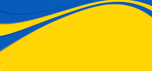 Ukraine silhouette  flag isolated on yellow background - stock photo