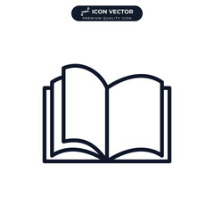 book icon symbol template for graphic and web design collection logo vector illustration