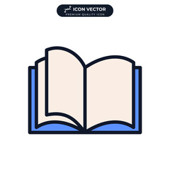 book icon symbol template for graphic and web design collection logo vector illustration