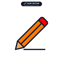 pencil icon symbol template for graphic and web design collection logo vector illustration