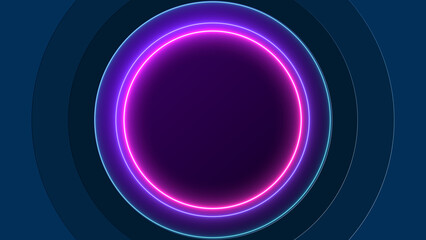 Abstract Retro style of the 80s. Sci-Fi Neon bright on black background. Laser show colorful design for banners advertising technologies.