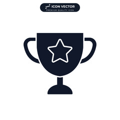 trophy icon symbol template for graphic and web design collection logo vector illustration