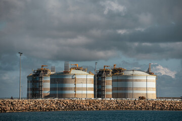 Regasification plant in the port of Sagunto Spain