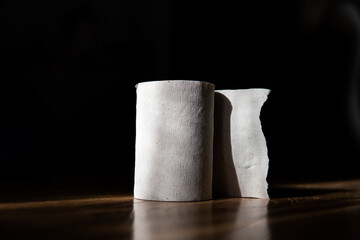 cheap toilet paper in contrasting light