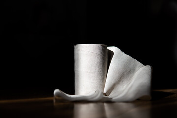 cheap toilet paper in contrasting light