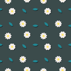 Hand drawn floral flower pattern. Vector illustration