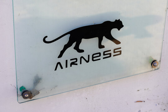 Airness logo sign and brand text wall facade footwear fashion shoes shop