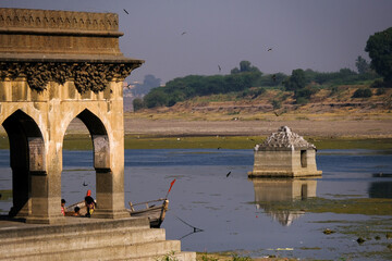 February 25, 2022, Vishnupad Temple, This temple resides on the bank of the River Chandrabhaga, Pandharpur, Maharashtra, India