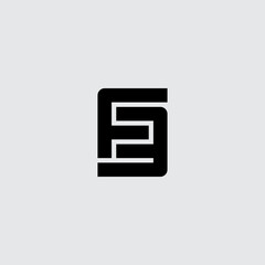 3F - Vector design element or icon. Monogram or logotype. Letter F and number 3 - logo.