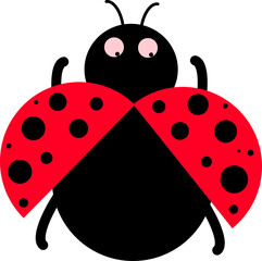 simple vector illustration of ladybug