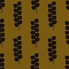Floral seamless leaves branches pattern for fabrics and packaging and gifts and linens and kids and wrapping paper