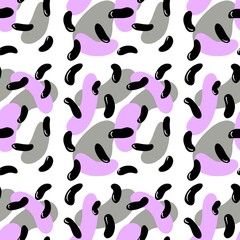 Abstract seamless beans pattern for fabrics and packaging and gifts and cards and linens and kids