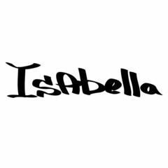 Isabella female name street art design. Graffiti tag Isabella. Vector art.