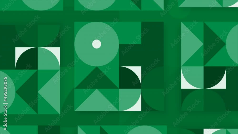 Poster blue and turquoise abstraction. motion. the small geometry in the animation changes its location and