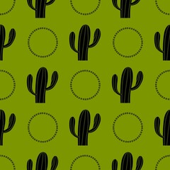 Floral seamless cactus pattern for fabrics and textiles and packaging and gifts and cards and linens and kids