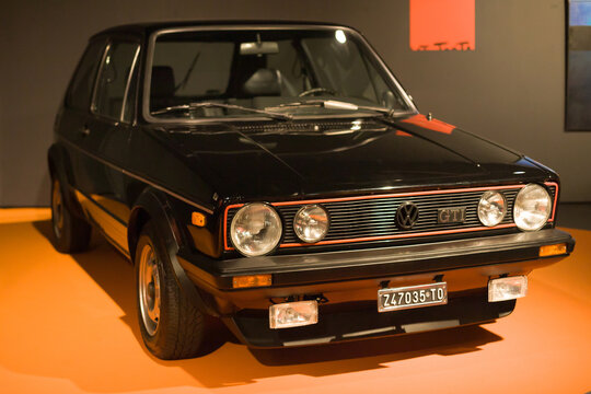 Volkswagen Golf GTI Mk1 at the National Automobile Museum in Turin, Italy.