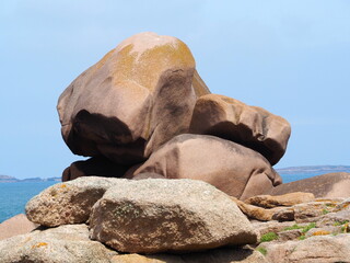 Ploumanac'h, les rochers de la côte de granit rose, Perros-Guirec, Bretagne	