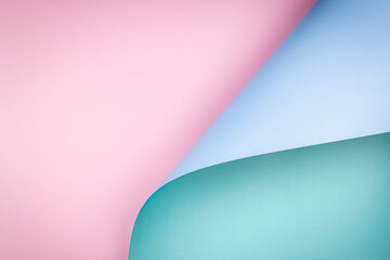 Abstract geometry composition background in pastel blue, pink, green colors with geometric shapes...