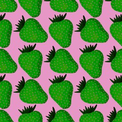 Fruit seamless strawberry pattern for fabrics and textiles and packaging and gifts and cards and linens