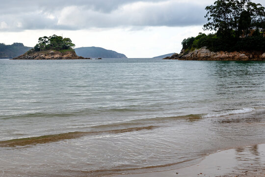 Islet on lonely Atlantic beach