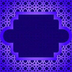 Arabic islamic frame background with pattern design.
