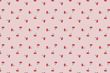 Fond de printemps - été avec cerises en motif 
