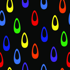 Colored drops vector seamless pattern