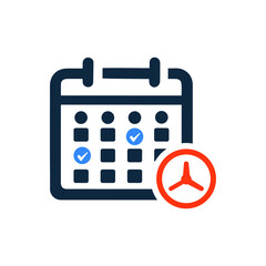 Calendar, date, day, event, time icon. Editable vector graphics.
