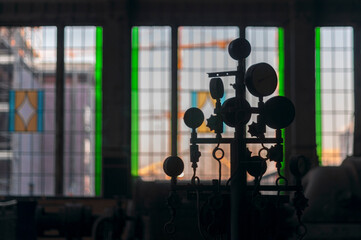 Fototapeta na wymiar The abandoned power plant of Karol Scheibler