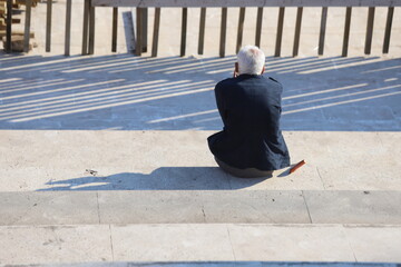 person standing on the street