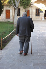 old person walking